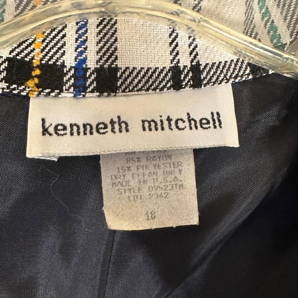 90’s VINTAGE Kenneth Mitchell plaid blazer